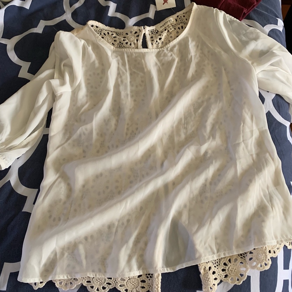 Sheer chiffon blouse